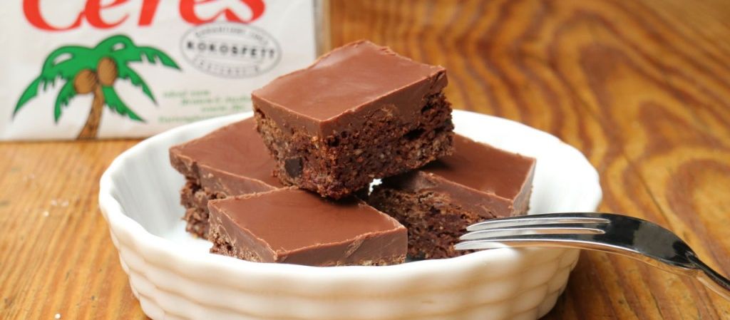 Brownie mit Schokoladenglasur - Ceres Soft Pflanzenfett &amp; 100% Kokosfett